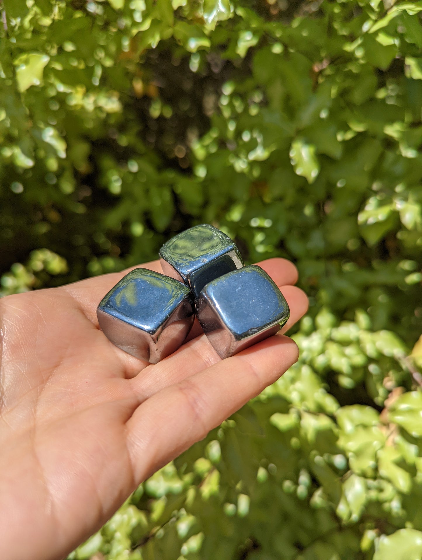 Hematite Cube Tumbles