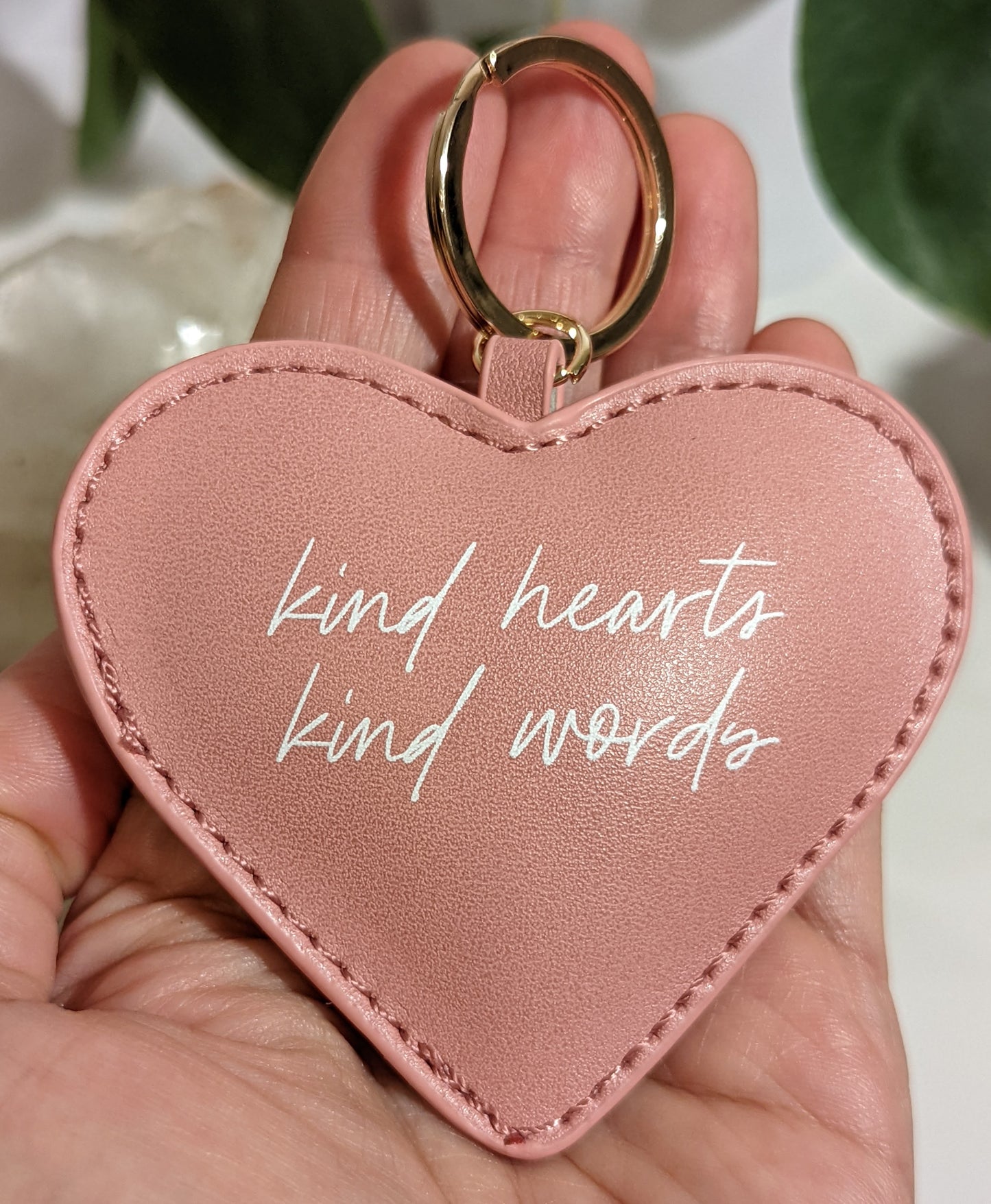 Heart Affirmation Key Chain - Kind Hearts Kind Words