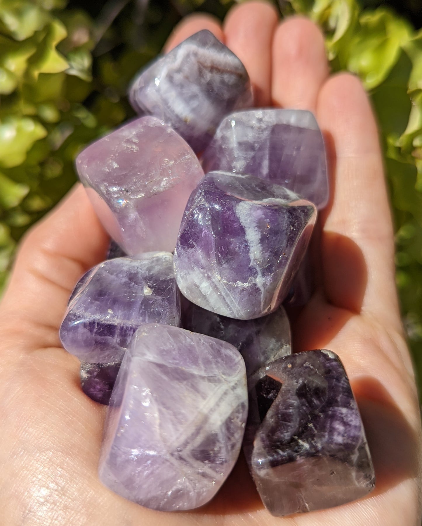 Dream Chevron Amethyst Cube Tumbles