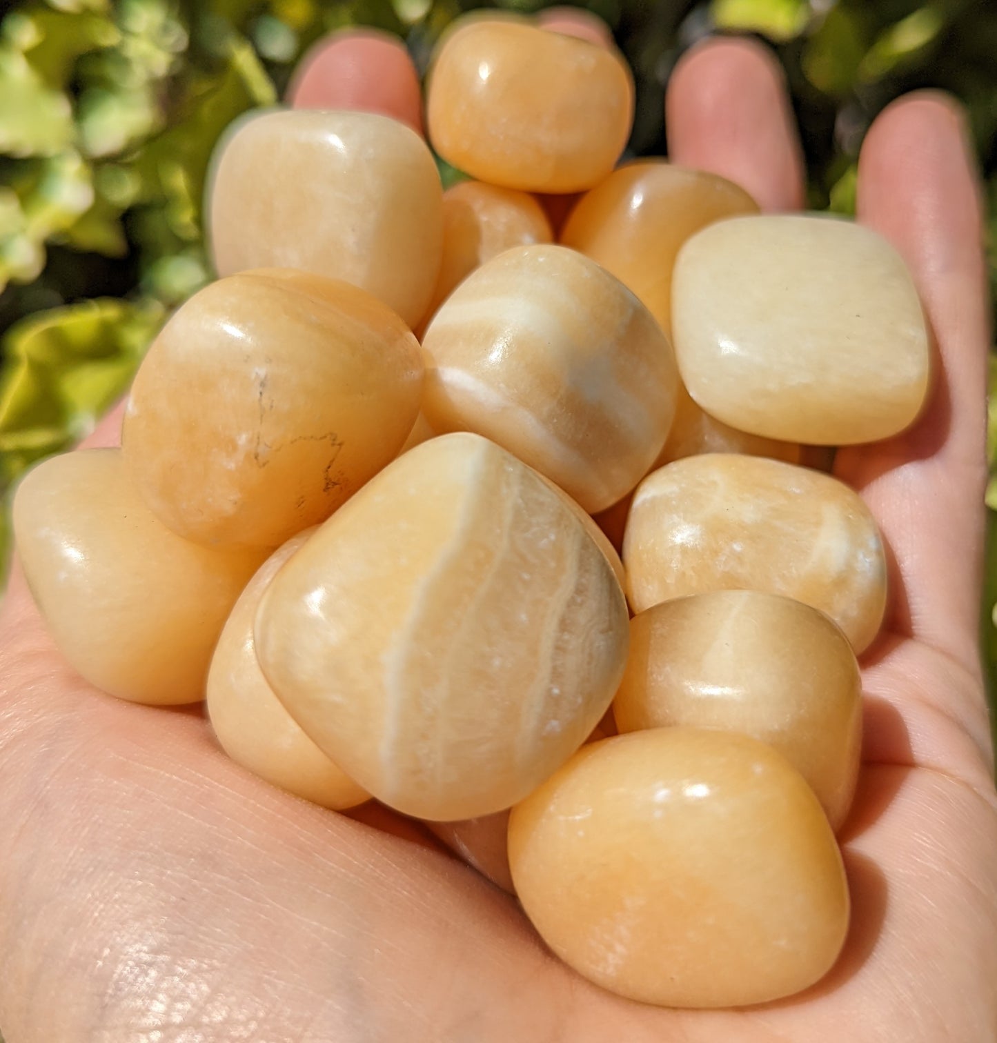 Orange Calcite Tumbles