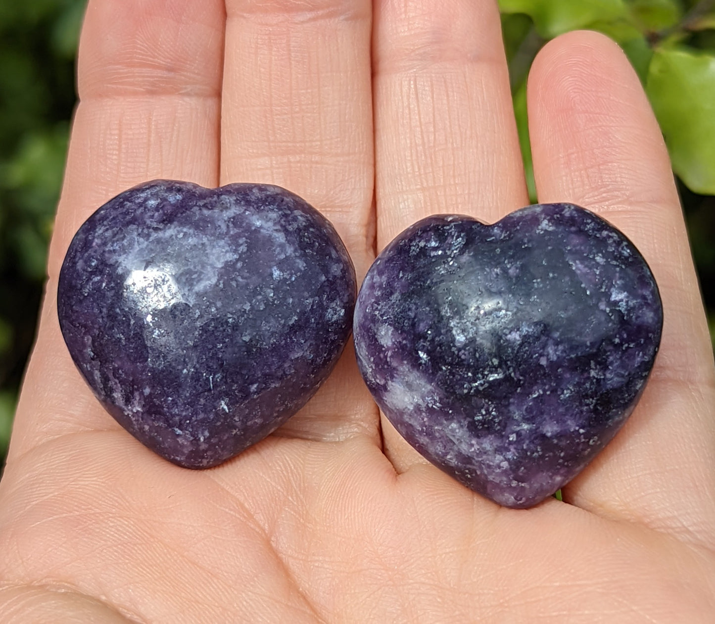 Dark Lepidolite Heart