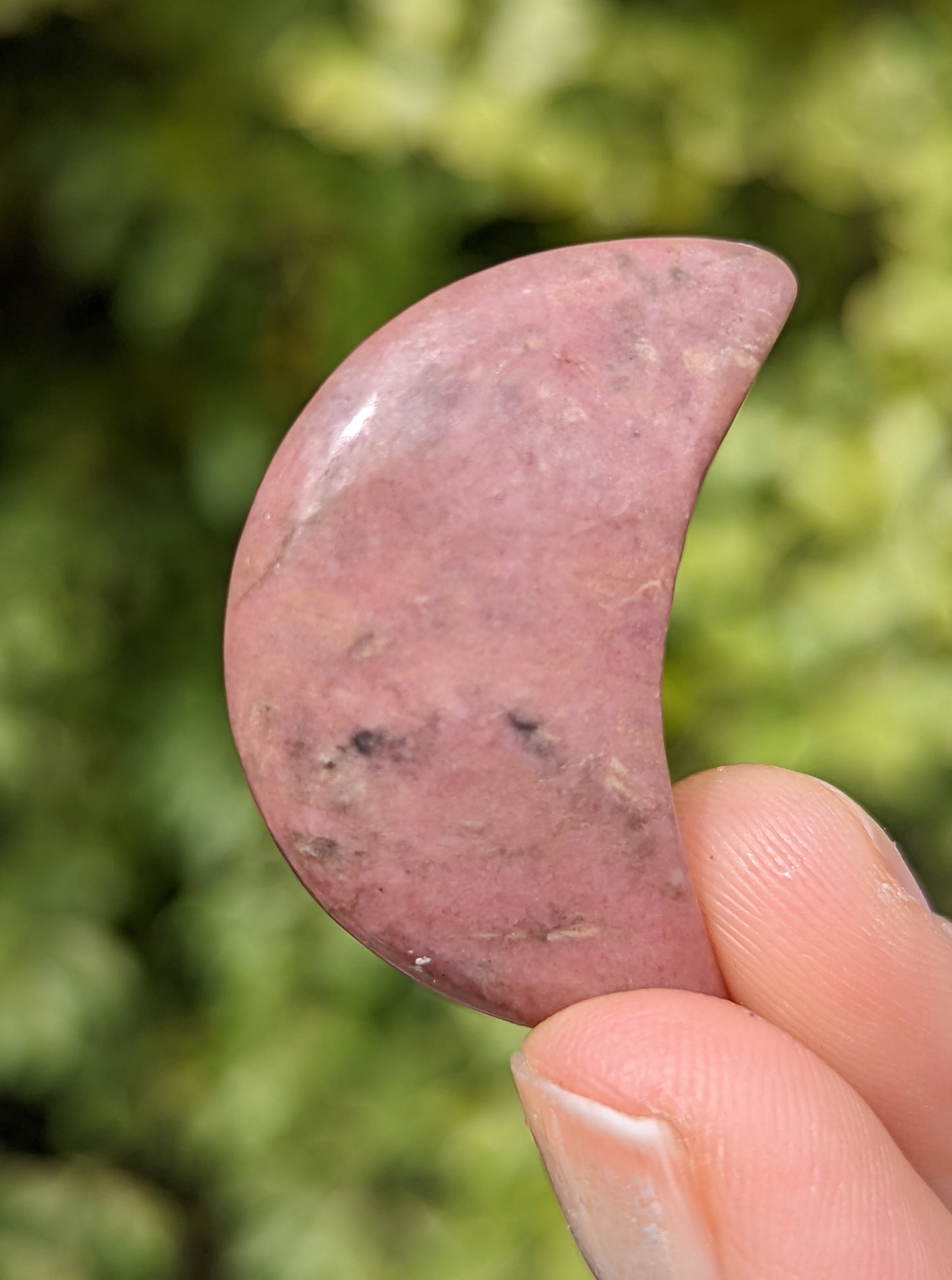 Pink Rhodonite Moon