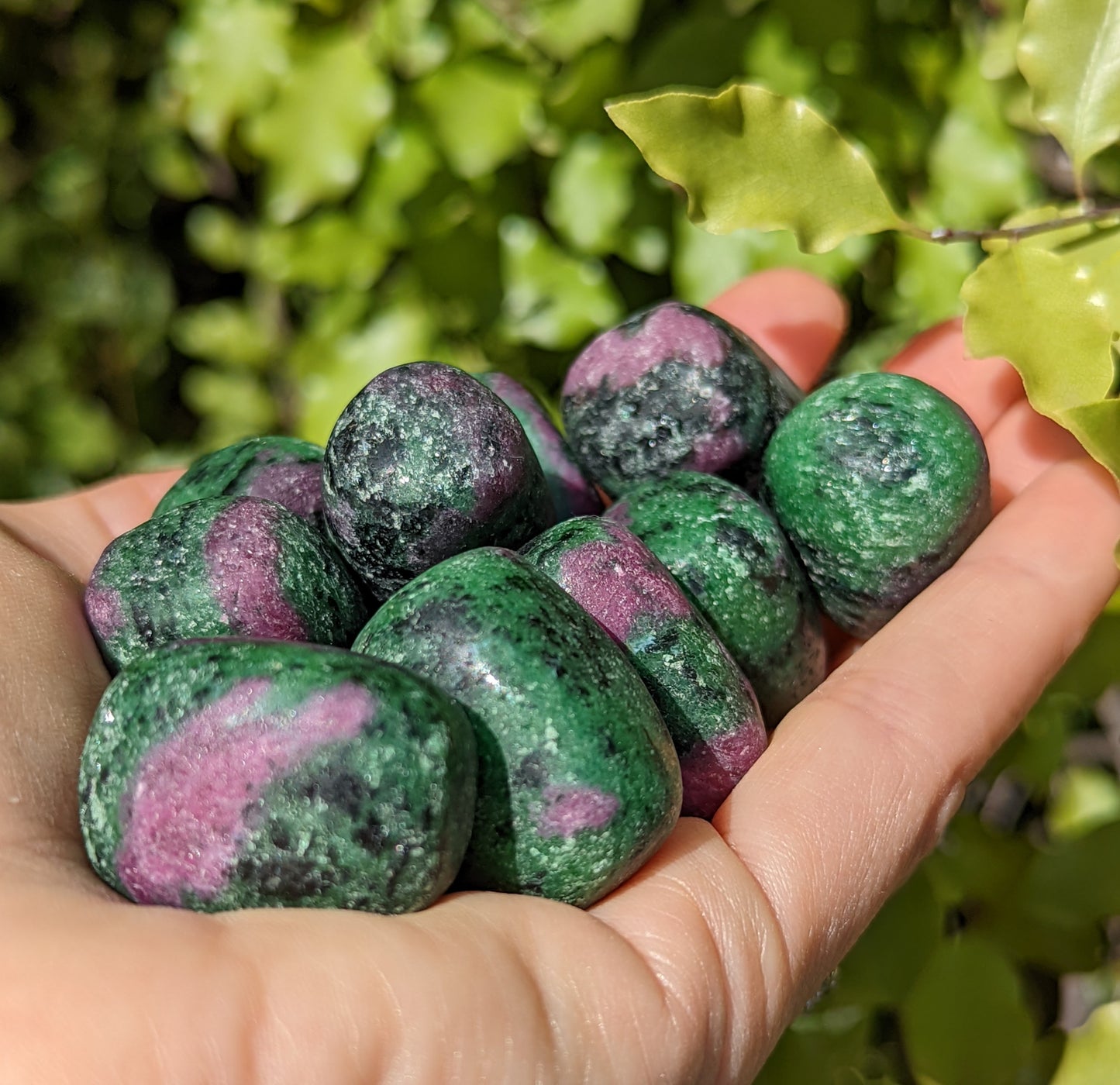 Ruby Zoisite Tumbles Semi-Polished