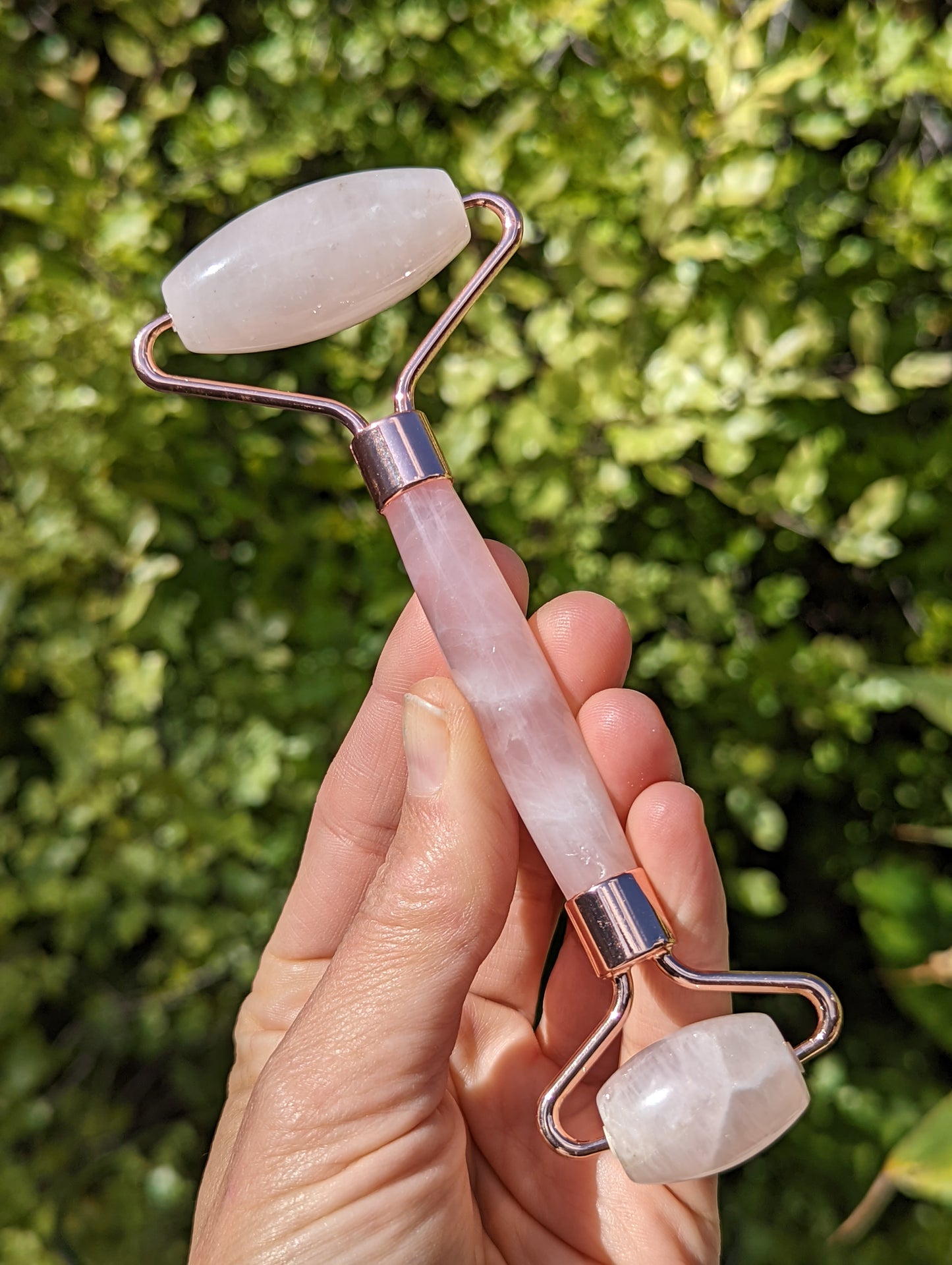 Rose Quartz Rose Gold Facial Roller