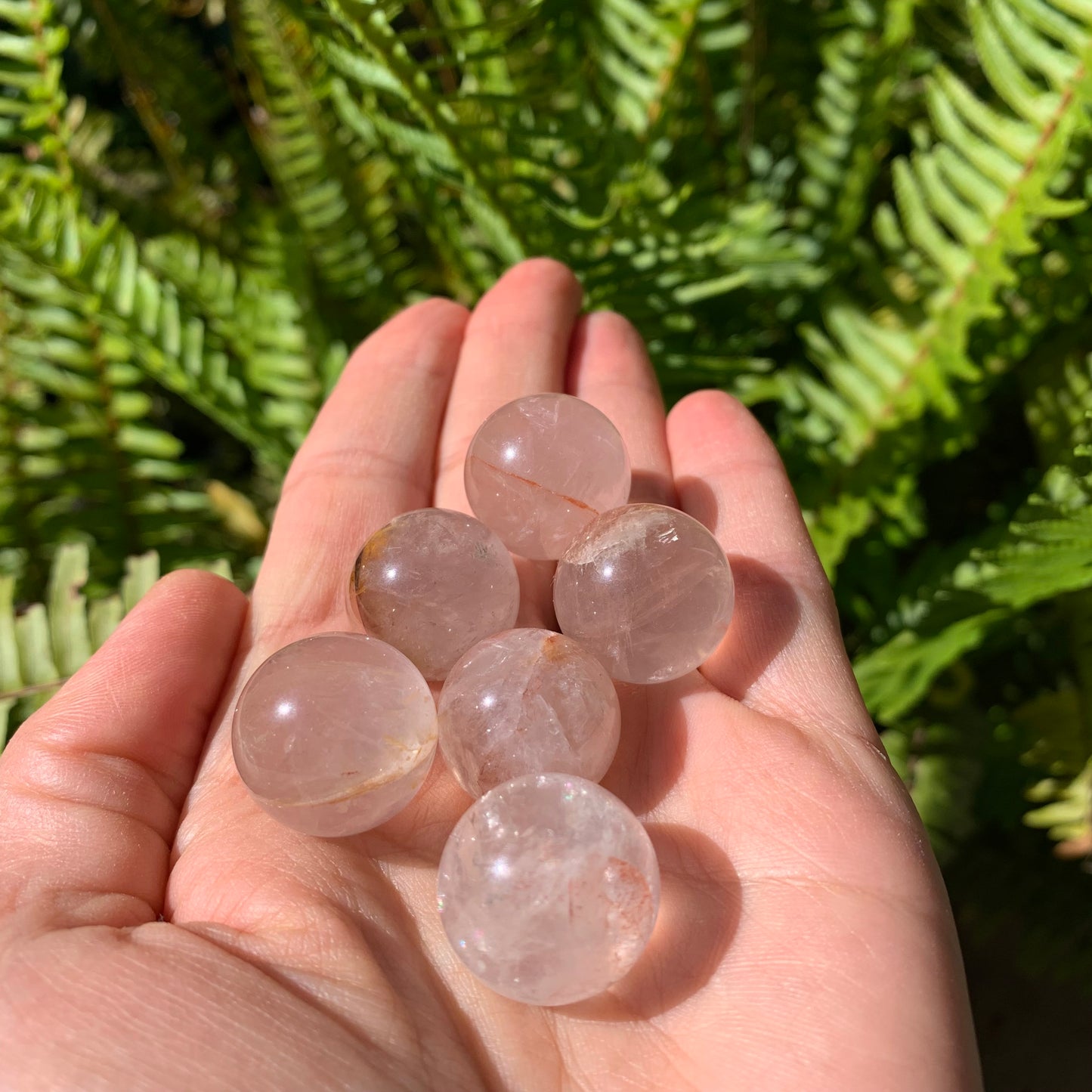 Fire Hematoid Quartz Spheres