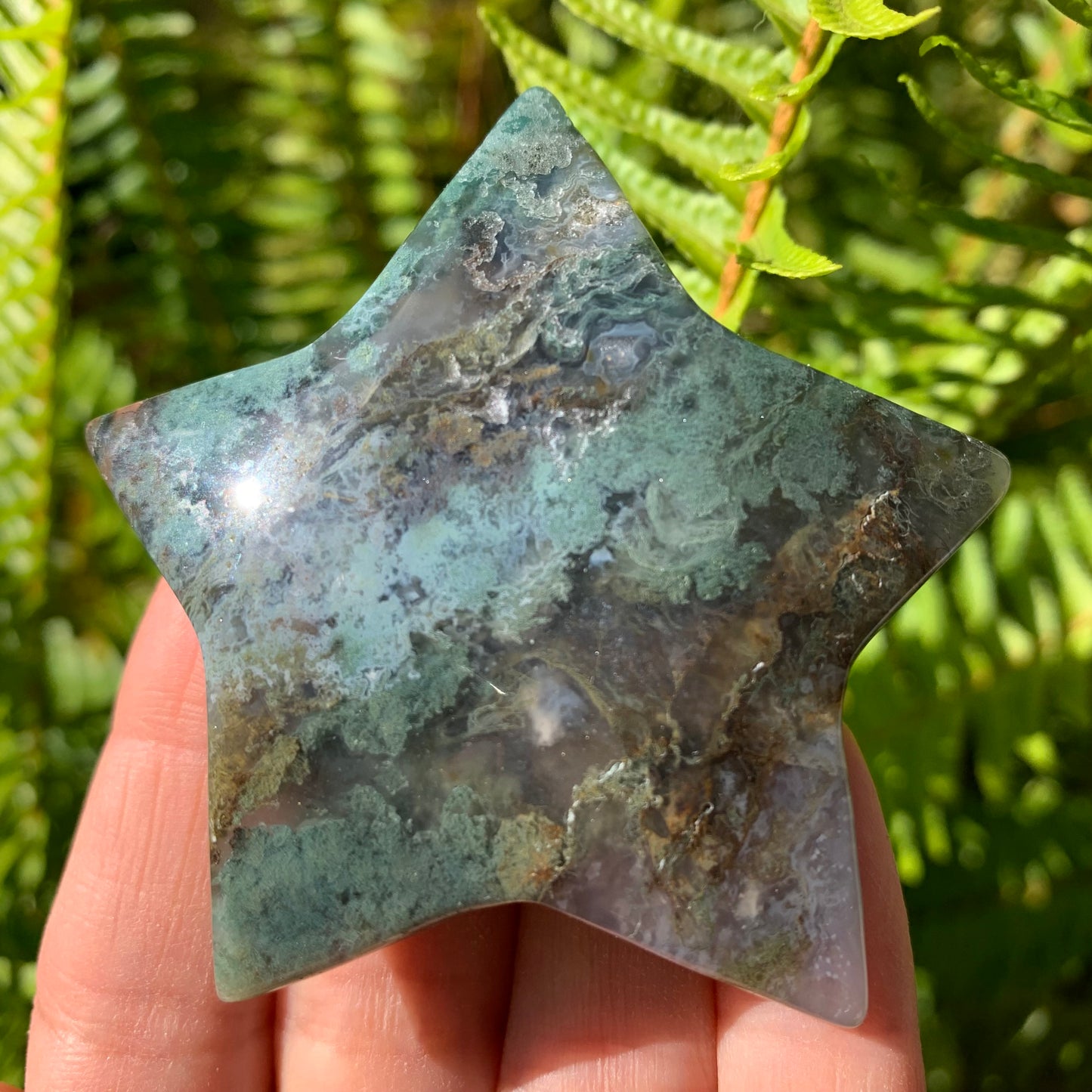 Moss Agate Star