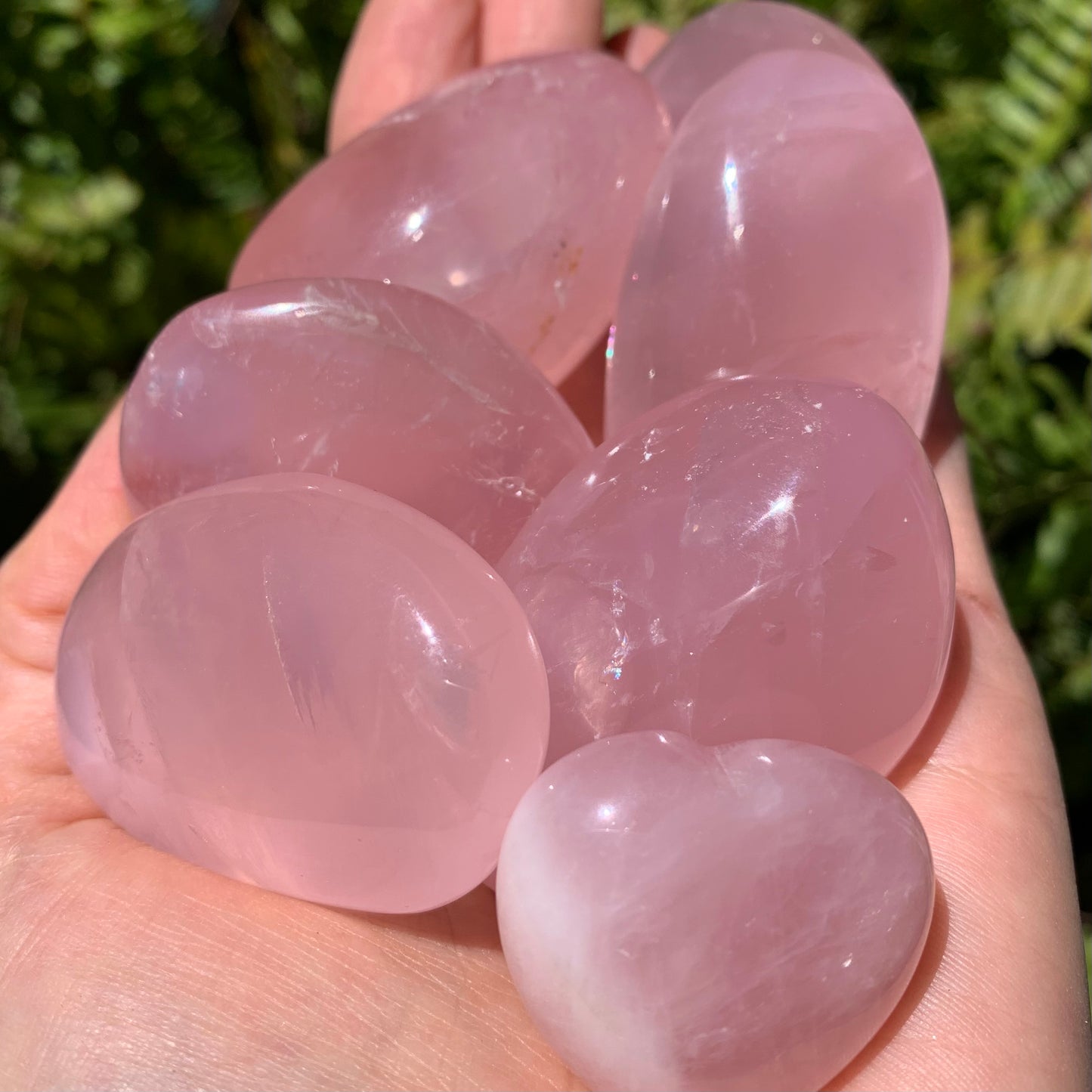 Rose Quartz Palm Stones