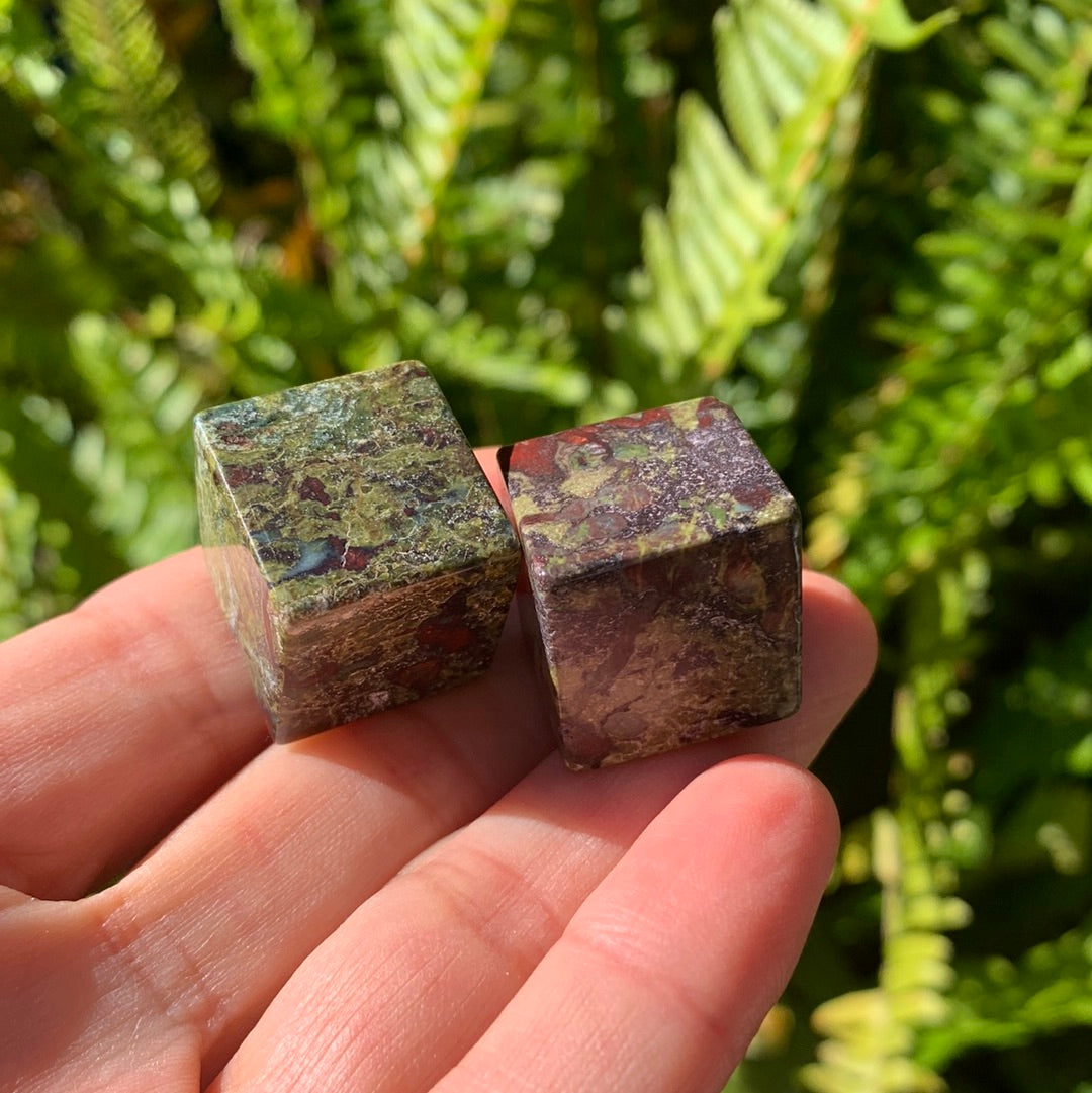 Dragons Blood Jasper Cube Tumbles
