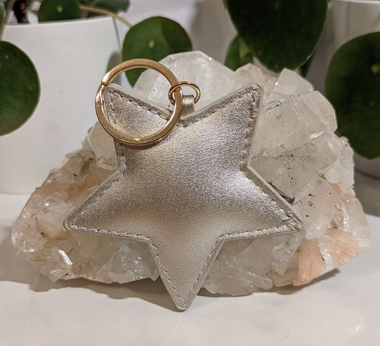 Star Affirmation Key Chain - Shoot For The Moon Even If You Miss, You Will Land Among The Stars