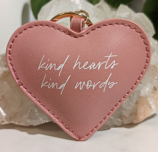 Heart Affirmation Key Chain - Kind Hearts Kind Words
