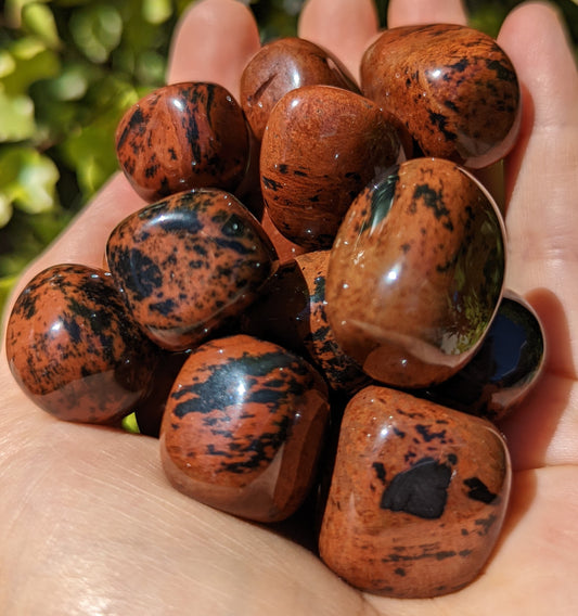 Mahogany or Red Obsidian Tumbles