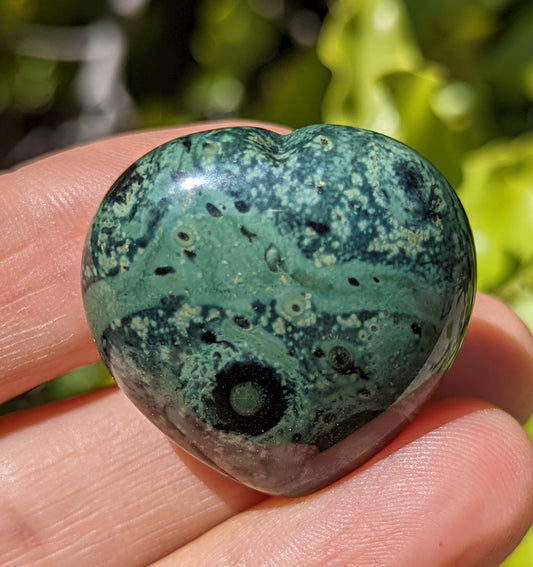 Kambaba Crocodile Jasper Heart