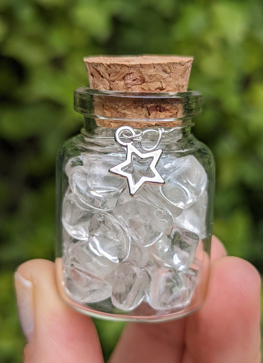 Clear Quartz Mini Crystal Bottle *High Quality*