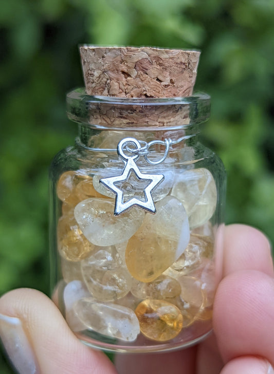 Natural Citrine Mini Crystal Bottle *High Quality*