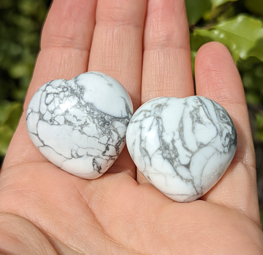 Howlite Hearts