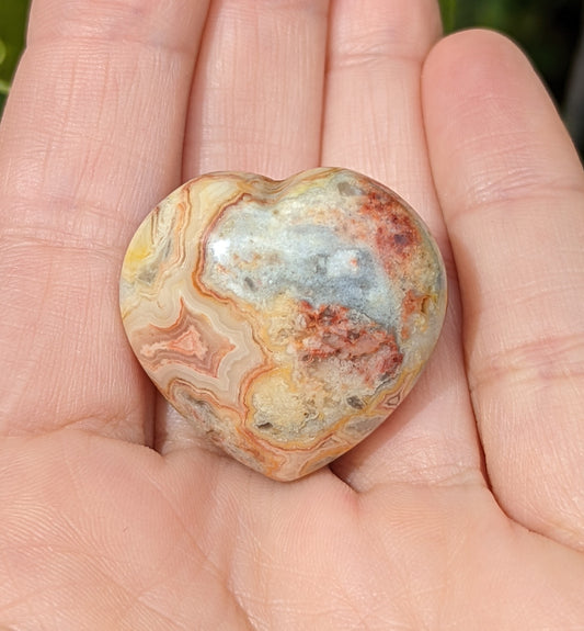 Crazy Lace Agate Heart