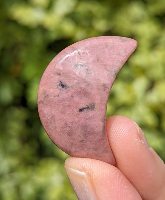 Pink Rhodonite Moon