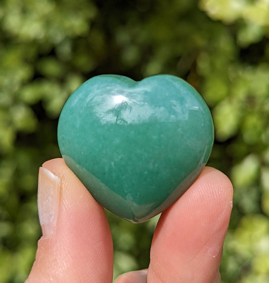Green Aventurine Hearts