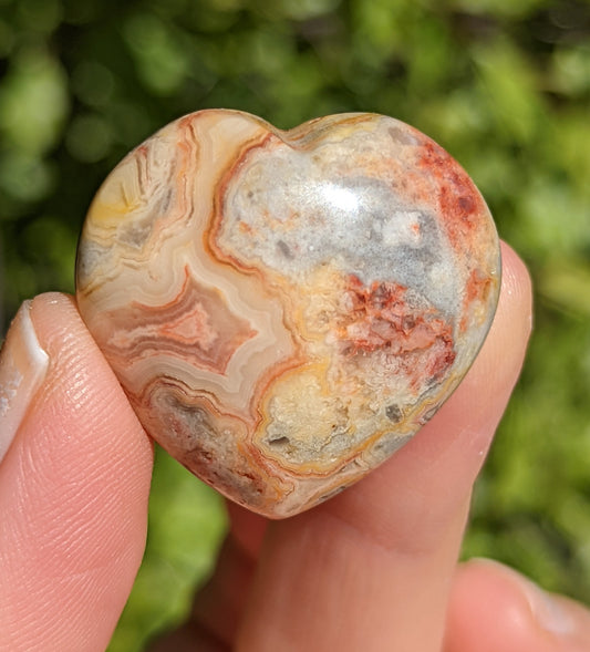 Crazy Lace Agate Heart