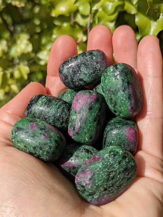 Ruby Zoisite Tumbles Semi-Polished
