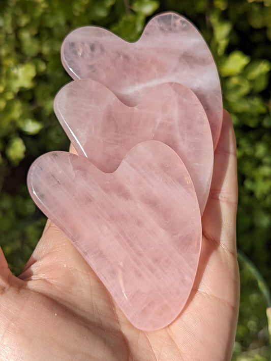 Rose Quartz Gua Sha Facial Massager