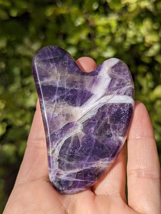 Dream Chevron Amethyst Gua Sha Facial Massager
