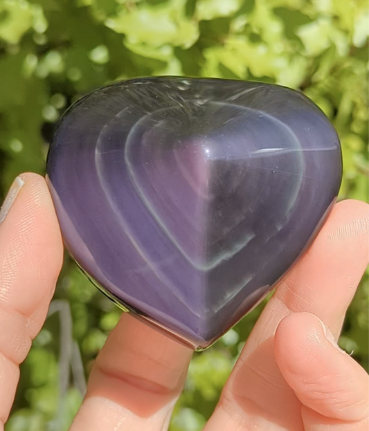 Rainbow Obsidian Heart