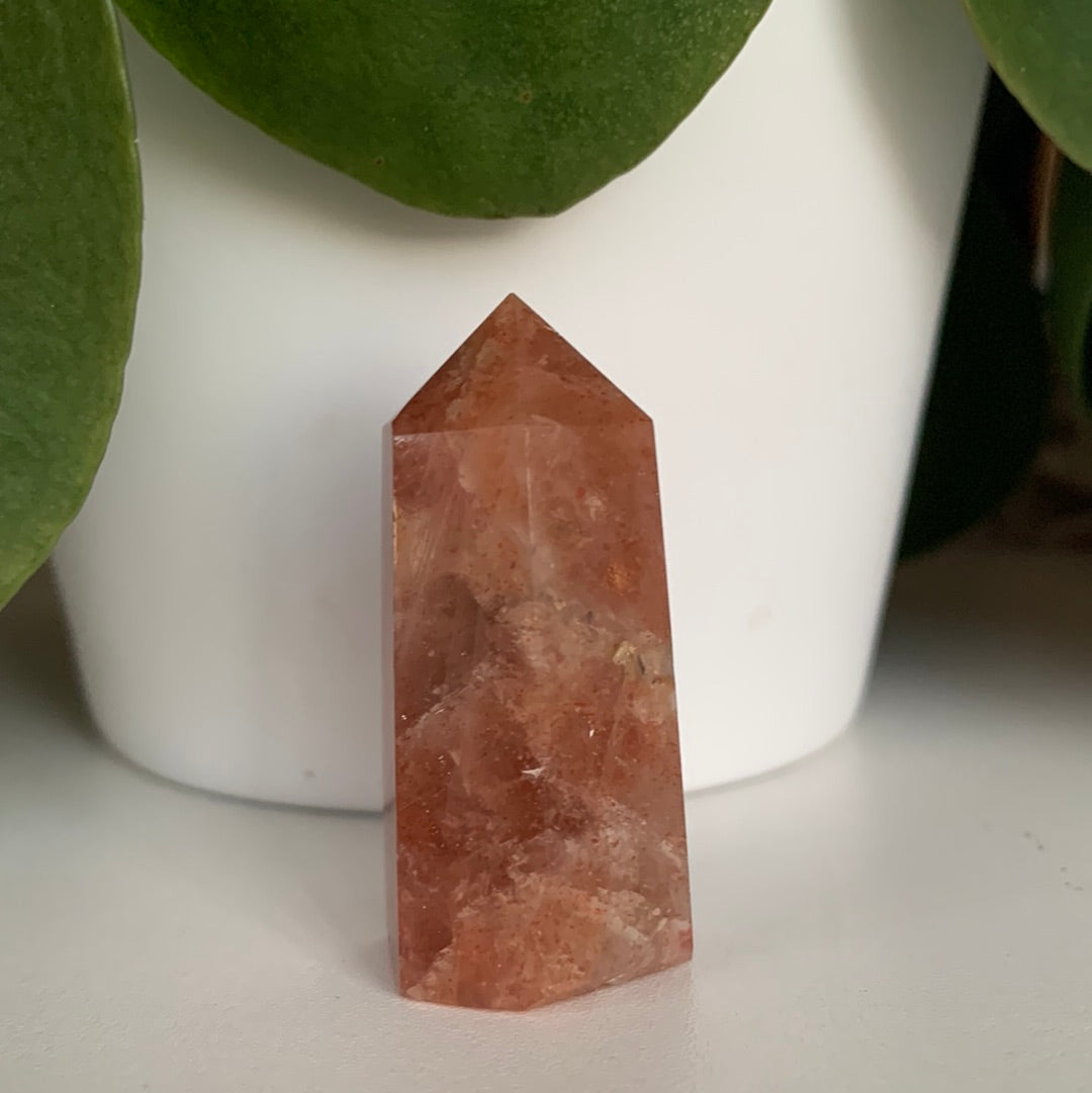 Golden Strawberry Quartz Tower