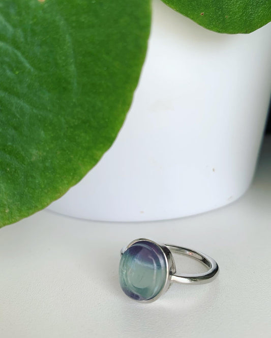 Fluorite Ring Blue