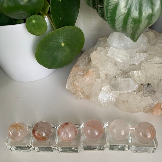 Fire Hematoid Quartz Spheres