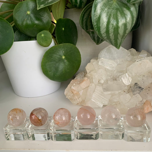 Fire Hematoid Quartz Spheres